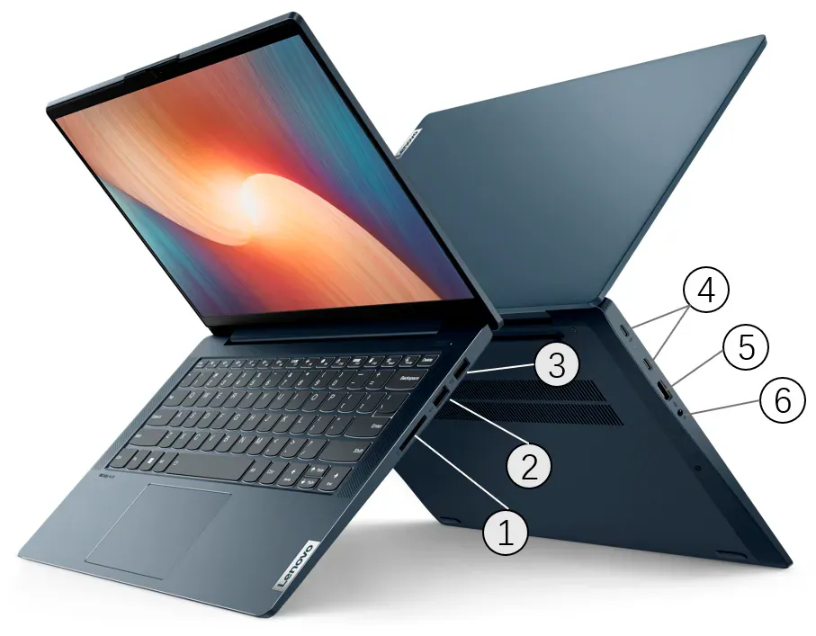 پورت‌ها و اتصالات IdeaPad 5