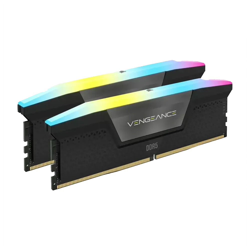 رم کورسیر Corsair VENGEANCE RGB 48GB 24GBx2 5200MHz CL38 DDR5 Memory