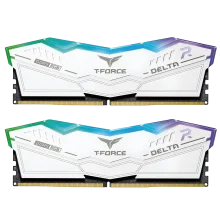 حافظه رم تیم گروپ مدل T-Force DELTA RGB DDR5 32GB Dual 5600MHz CL32 - White
