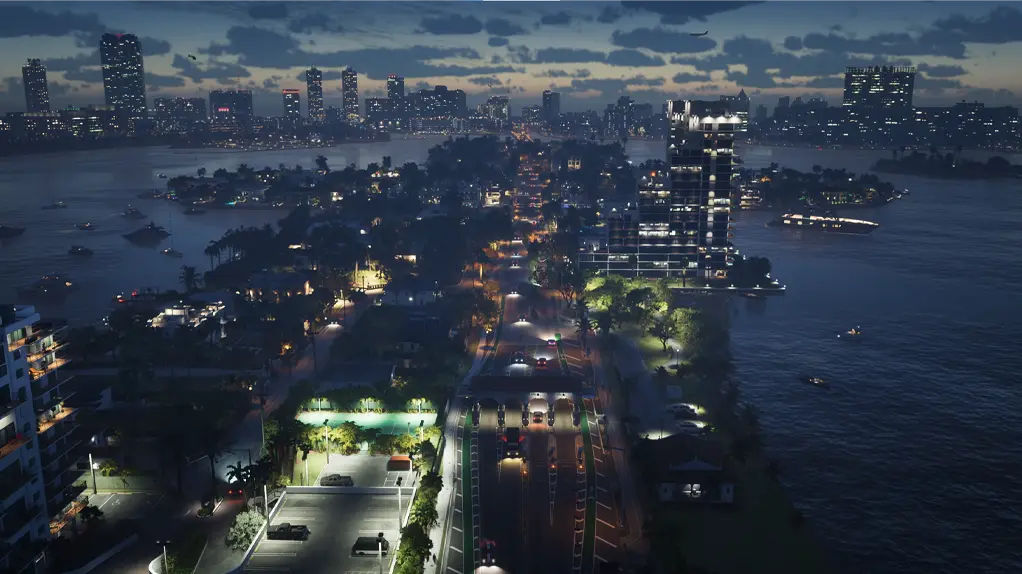 نمایی از شهر در بازی GTA 6