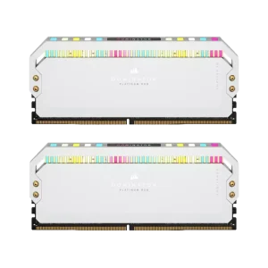 رم کورسیر CORSAIR DOMINATOR PLATINUM RGB White 64GB 32GBx2 5200MHz CL40 DDR5 Memory