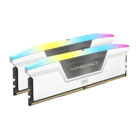 رم کامپیوتر Corsair Vengeance RGB DDR5 32GB Dual 5200MHz CL40 - ‌White