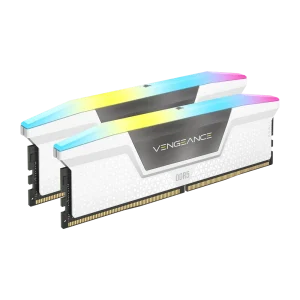 رم کامپیوتر Corsair Vengeance RGB DDR5 32GB Dual 5200MHz CL40 - ‌White