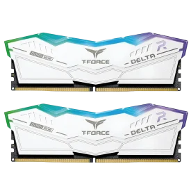 حافظه رم تیم گروپ مدل T-Force DELTA RGB DDR5 32GB Dual 5600MHz CL32 - White
