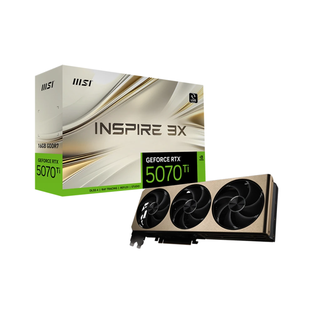 کارت گرافیک ام اس آی MSI RTX 5070 Ti INSPIRE 3X PLUS 16GB کارت گرافیک ام اس آی MSI RTX 5070 Ti INSPIRE 3X PLUS 16GB