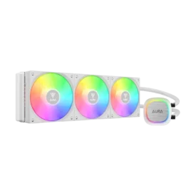 خنک کننده مایع پردازنده گیم دیاس مدل GAMDIAS Aura GL360 V2 WH