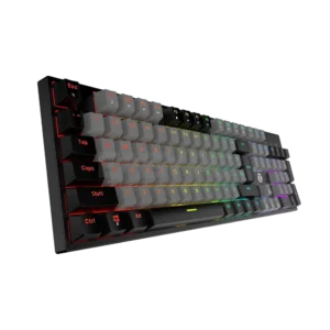 کیبورد باسیم گیمینگ فنتک مدل ATOM 87 MK876 V2 Red Switch Gray