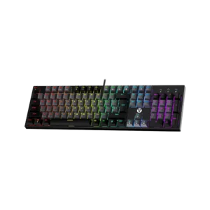 کیبورد باسیم گیمینگ فنتک مدل ATOM104 MK886 V2 Blue Switch Gray