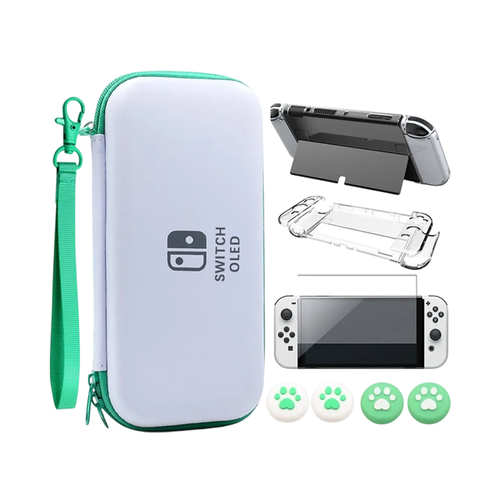 کیف محافظتی کنسول نینتندو سوییچ اولد هفت کاره VGBUS رنگ سفید سبز کیف محافظتی کنسول نینتندو سوییچ اولد هفت کاره VGBUS رنگ سفید سبز