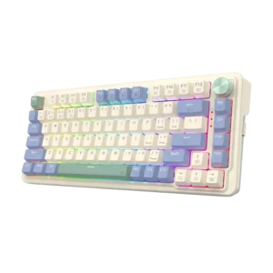کیبورد باسیم/بی سیم گیمینگ مکانیکال ردراگون مدل Redragon UCAL K673 CPG Pro - White Blue Green