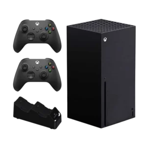 کنسول بازی مایکروسافت مدل XBOX SERIES X ظرفیت 1ترابایت + دسته ایکس باکس سری جدید + پایه شارژ دوگانه SparkFox
