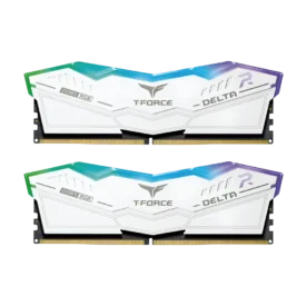 حافظه رم تیم گروپ مدل TeamGroup T-Force DELTA RGB DDR5 32GB Dual 5600MHz CL38 - White