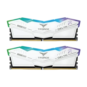 حافظه رم تیم گروپ مدل TeamGroup T-Force DELTA RGB DDR5 32GB Dual 5600MHz CL38 - White