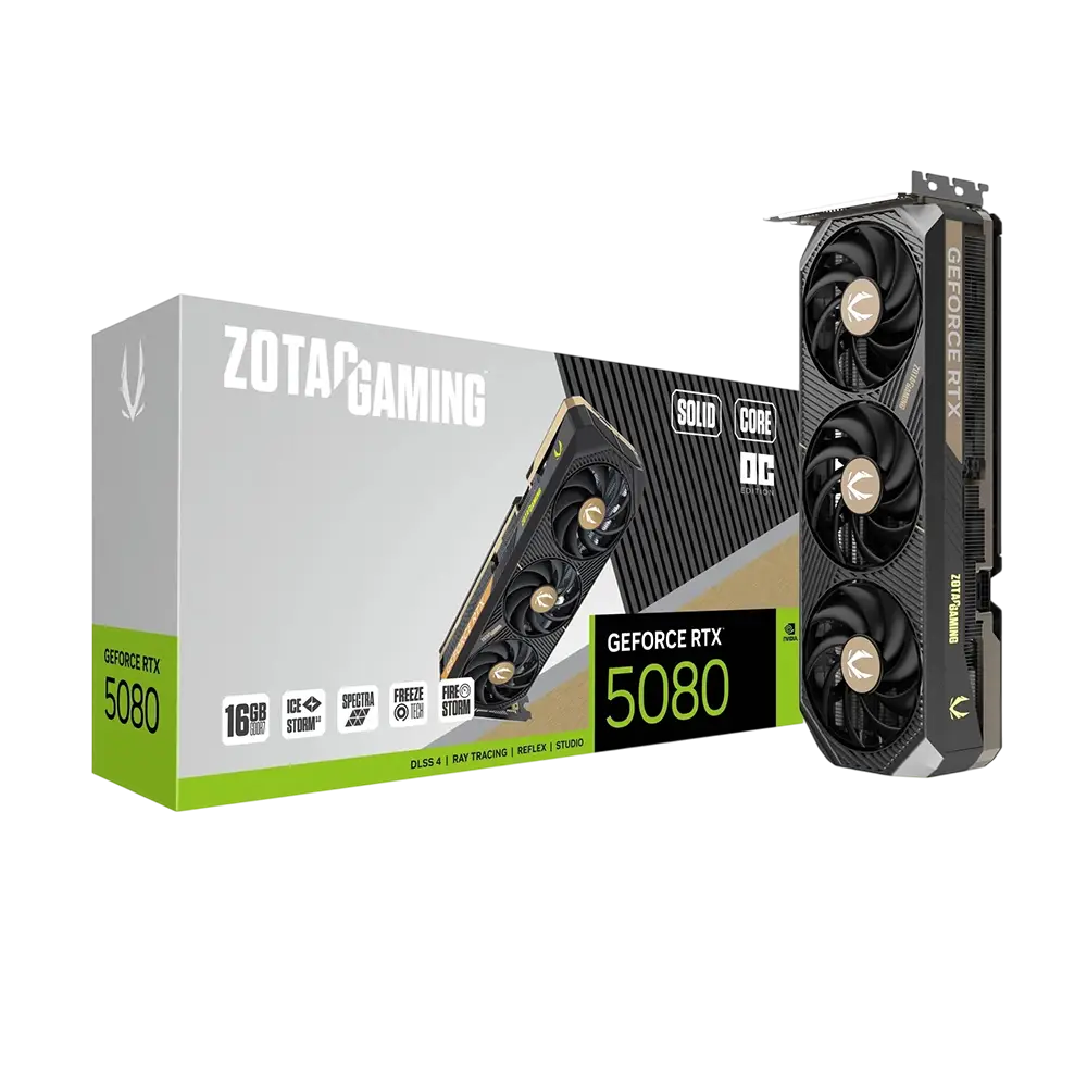 کارت گرافیک زوتاک مدل Zotac RTX 5080 Solid Core OC 16GB کارت گرافیک زوتاک مدل Zotac RTX 5080 Solid Core OC 16GB