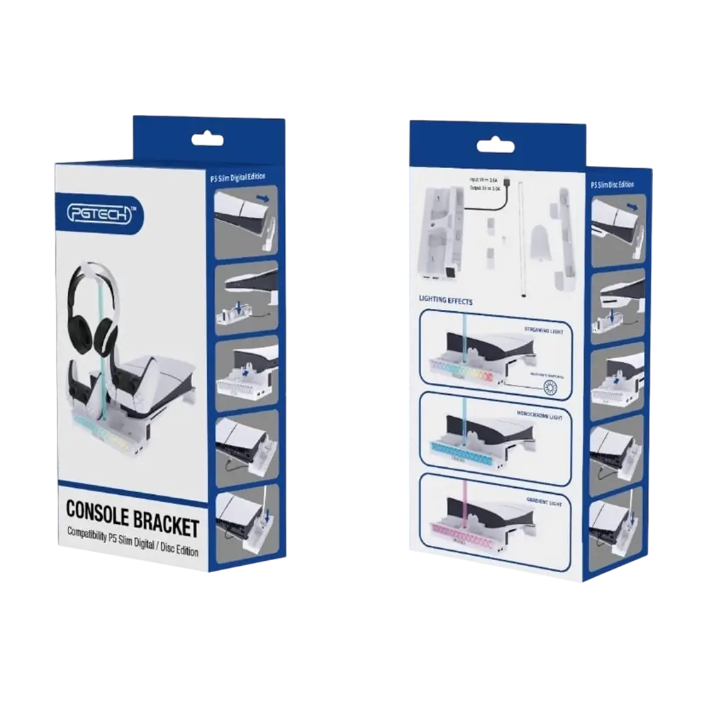 پایه افقی PGtech مخصوص پلی استیشن 5 اسلیم پایه افقی PGtech مخصوص پلی استیشن 5 اسلیم