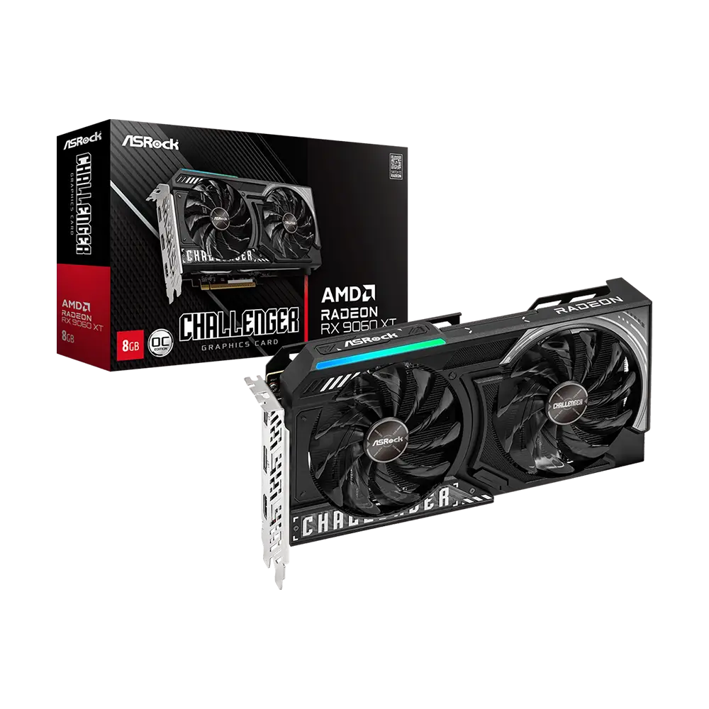 کارت گرافیک سافایر مدل ASRock RX 9060 XT Challenger OC 8GB کارت گرافیک سافایر مدل ASRock RX 9060 XT Challenger OC 8GB
