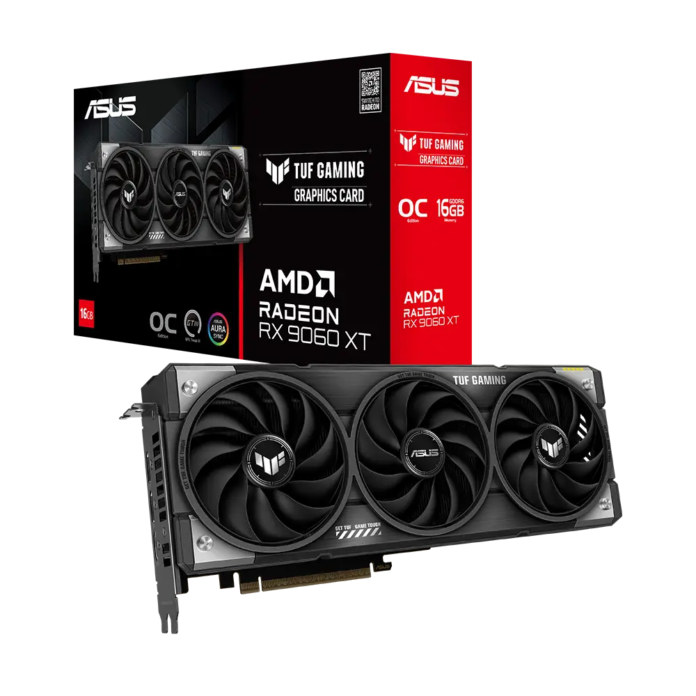 کارت گرافیک سافایر مدل ASUS TUF Gaming RX 9060 XT OC 16GB کارت گرافیک سافایر مدل ASUS TUF Gaming RX 9060 XT OC 16GB